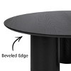 Tanpinhause 48''W Round Top Table With Pedestal Base Solid Wood Coffee Table - 4 of 4