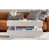 TIRAMISUBEST Lift-Top Coffee Table with 2 Drawers, Modern Center Table with Adequate Hidden Compartment, Multi-Functional Cocktail Table w/ LED Lights - 4 of 4