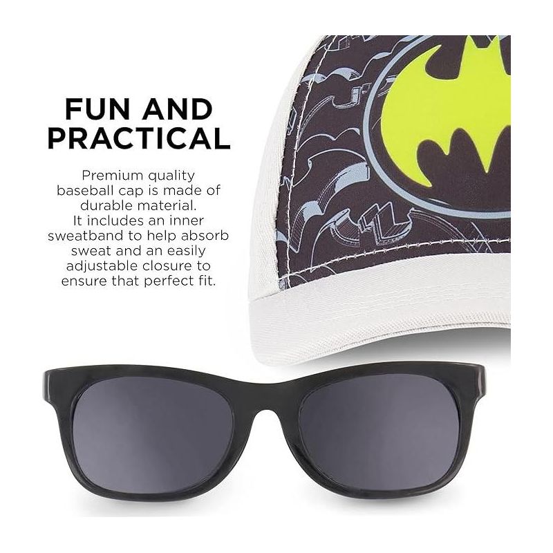 Batman Boys Baseball cap & Sunglasses, Toddler (1-3 years), 3 of 7