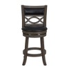 New Classic Furniture,Manchester 24" Wood Counter Stool With Black Pu Seat In Ant Gray - 2 of 4