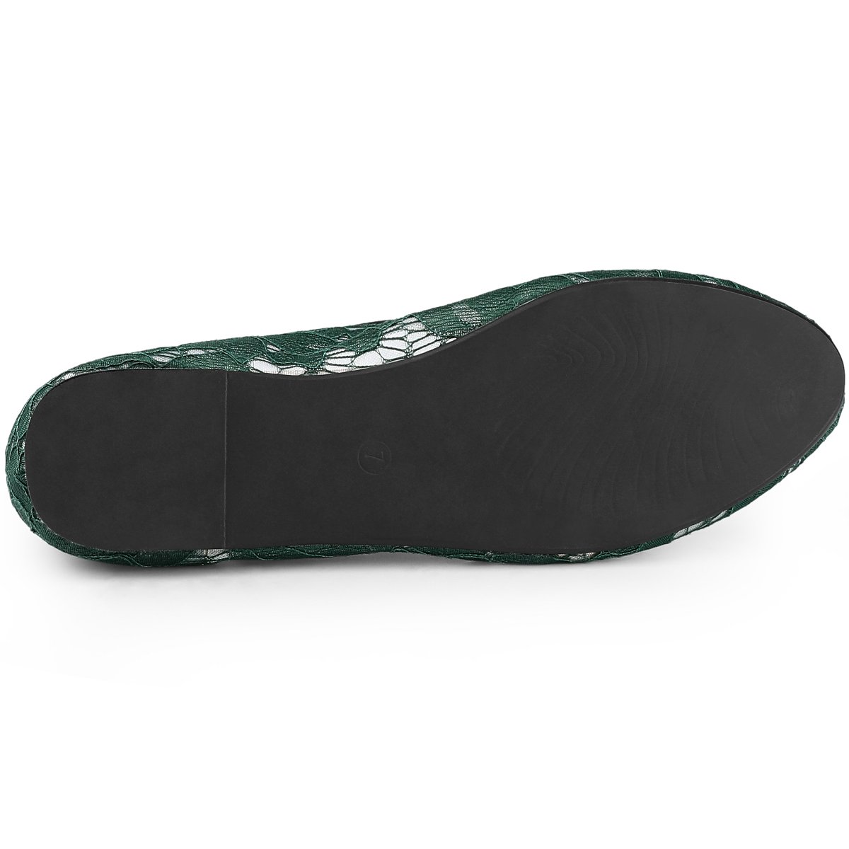 Обувь Allegra K Women's Mesh Floral Lace Round Toe Slip on Ballet Flats 10 Olive Green — фото 5