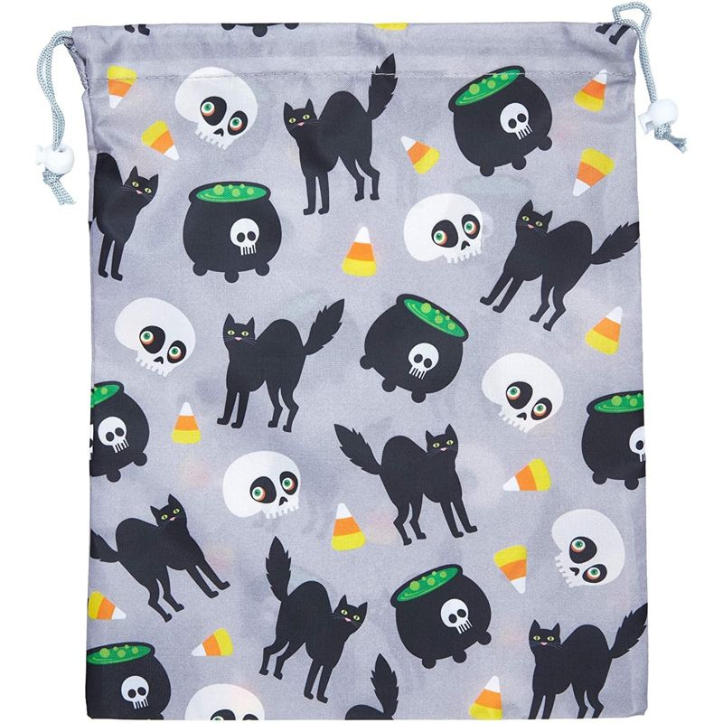 Blue Panda 12 Pack Halloween Party Favor Goody Treat Bags, Reusable with Drawstring, 12 x 10 in, 4 of 9