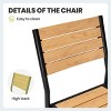 Crestlive Products Outdoor Stackable Armless Dining Chair Set of 2 Aluminum Frame - 4 of 4
