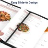 WeChef 30 Pack Menu Cover 8.5 x 11" Letter Double Fold Trim 2 Page 4 View Restaurant Black Cafe - 2 of 4