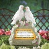 Collections Etc Doves Memorial Garden Stone with Solar Light 8.75 X 3.5 X 10.5 White - image 2 of 2