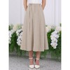INSPIRE CHIC Women's Elastic High Waist Maxi A-Line Skirt with Pockets - 4 of 4