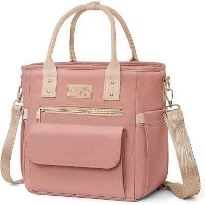Deluxe Insulated Lunch Box Bag Women - Leakproof Waterproof Cooler with Multi Pockets Removable Strap for Work Picnic - Christmas Birthday Gifts