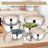 Mixing Bowls with Airtight Lids Set, 6 Piece, Size 7, 3.5, 2.5, 2, 1.5, 1QT for Prepping, Baking & Food Storage, Dishwasher & Freezer Safe, Khaki - 3 of 4