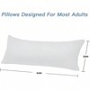 Luxury Full Body Pillow Insert with Soft Fiber Cover, 20x54 White, Breathable Long Bed Pillow - 3 of 4