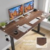 Infurnic Desks, Standing Desk with Splice Board, Adjustable Height Sit Stand Desk for Office or Home, Brown, 24"*55"*27.5" - 4 of 4