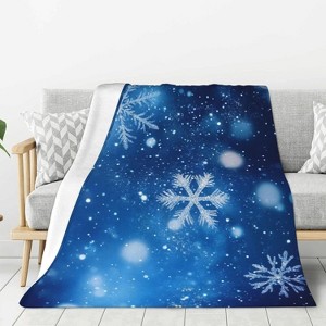 Lomsoe Christmas Pine Tree White Winter Couch Throw Blanket Flannel Soft Blanket for Living Room Bed Sofa Travel Office Camping. - 1 of 4