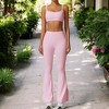 Anna-Kaci Active Women's High Waist Flare Yoga Pants with Side Slit Hem for Active and Casual Wear - 2 of 4