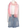 INSPIRE CHIC Women's Contrast Color Imitation Cashmere Ombre Fringe Soft Winter Warm Scarves 1Pc - 2 of 4