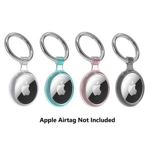 SaharaCase Hybrid Flex Case for Apple AirTag Black/White/Blue/Red 4/Pack (AT00023) - 1 of 4