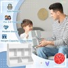 Vynxaria Kids Toy Shelf - 3-Tier Bookcase with 5 Compartments and Anti-Tip Device for Nursery, Living Room, and Classroom in White - 4 of 4