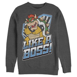 Men's Nintendo Bowser Like a Boss Sweatshirt - 1 of 3