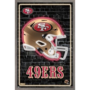 Trends International NFL San Francisco 49ers - Neon Helmet 23 Framed Wall Poster Prints - 1 of 4