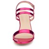 Allegra K Women's Open Toe Slingback Block Heel Buckle Ankle Strap Sandals - 2 of 4