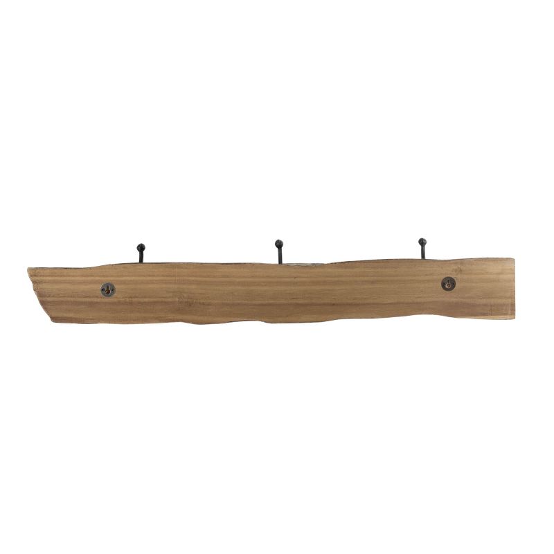 Natural Wood & Metal Wall Hanger with 3 Hooks - Foreside Home & Garden, 3 of 8