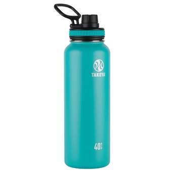 Takeya Tritan Plastic Straw Lid Water Bottle, Lightweight, Dishwasher safe,  18 oz, Clear 