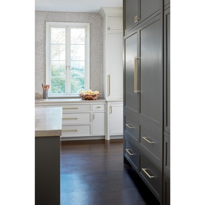 Polished Nickel and Golden Champagne Modern Appliance Pull