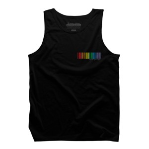 Adult Design By Humans Pride Rainbow Barcode To Be Yourself By mikmom Tank Top - 1 of 2