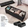 StorageBud Storage Ottoman for Bedroom End of Bed, Velvet Storage Bench, Large Storage Ottoman Bench, Entryway Bench with Storage - 2 of 4