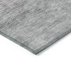 Charcoal Gray And Silver Abstract Washable Indoor Outdoor Area Rug - 4 of 4