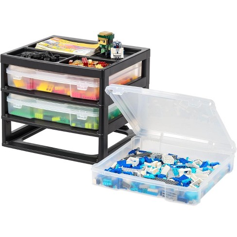 Iris Usa Plastic Organizers And Storage With Drawer, Black : Target