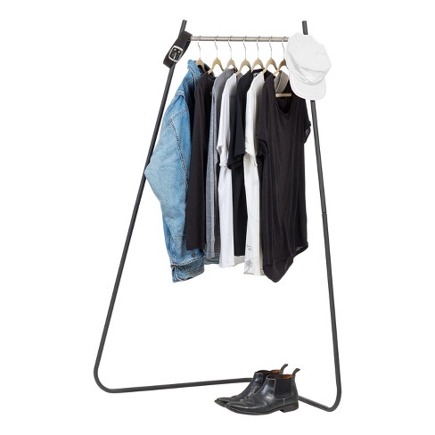 Costway Metal Garment Rack Free Standing Closet Organizer W/5 Shelves  Hanging Bar Black : Target