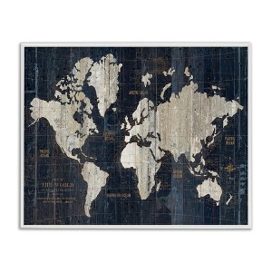 Stupell Industries Distressed Antique World Map Framed Giclee Art - 1 of 4