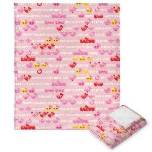 Sanrio Hello Kitty Xoxo Kitty Silk Touch Throw Blanket 50x60 Inches - 1 of 4