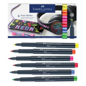 Faber-Castell 6ct Creative Markers Neon - 1 of 4