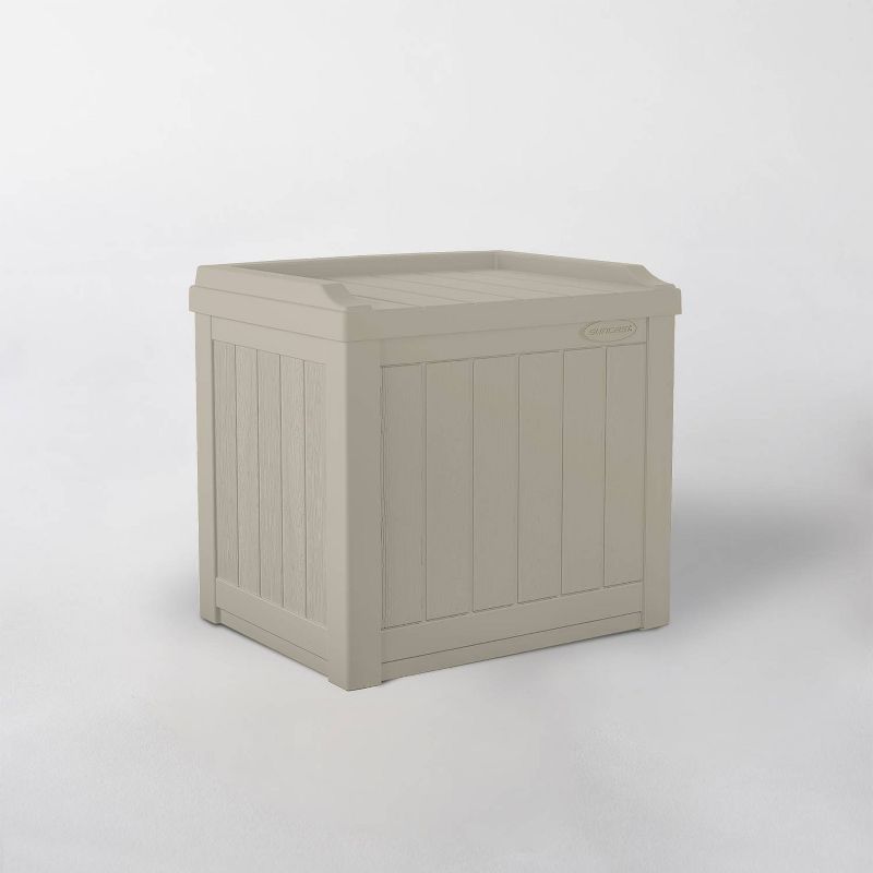 22gal Resin Storage Seat Taupe - Suncast, 1 of 6