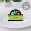 Big Dot of Happiness Monster Bash - Little Monster Birthday Party or Baby Shower Tent Buffet Card - Table Setting Name Place Cards - Set of 24 - 2 of 4