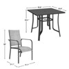 EROMMY 5 Piece Patio Dining Set, Outdoor Dining Table And Chairs Set For 4, 4 Textilene Chairs, 1 Iron Square Table, Patio Furniture Set For Deck - 4 of 4