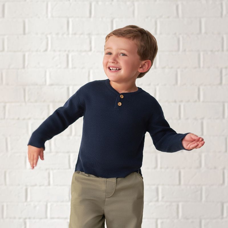 Gerber Infant and Toddler Boys' Henley Sweater, 5 of 10