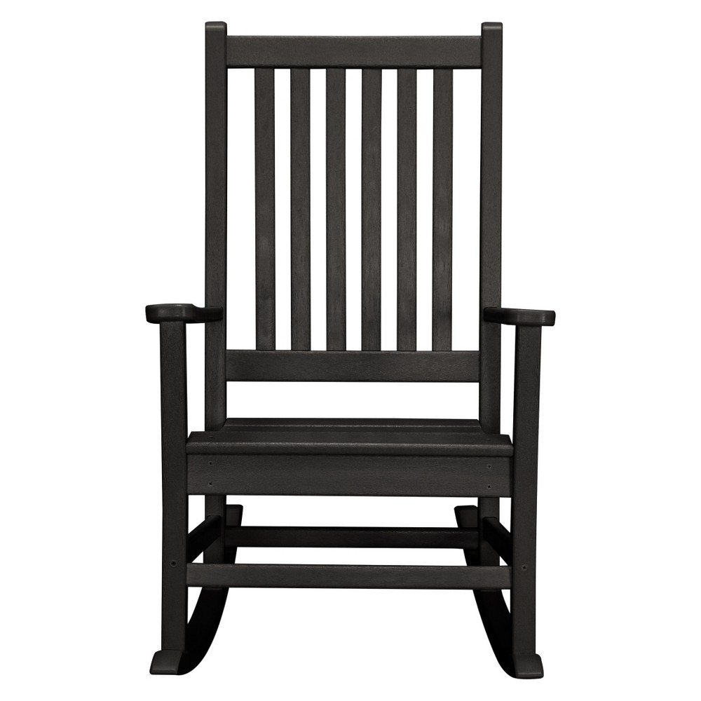 Photos - Garden Furniture POLYWOOD St. Croix Rocking Chair - Black: Durable Outdoor Patio Furniture,