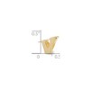 Black Bow Jewelry Letter V Bead Charm in 14k Yellow Gold Plated Sterling Silver - 3 of 4