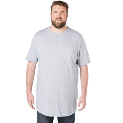 KingSize Shrink-Less Lightweight Longer-Length Crewneck Pocket T-Shirt
