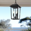 Elegant Lighting Riggs 8 x 15 inch Outdoor Pendant in Black - 2 of 4