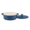 Cuisinart Chef's Classic 5.5qt Blue Enameled Cast Iron Oval Casserole with Cover - CI755-30BG: Baking Dish, Covered Cookware - 4 of 4
