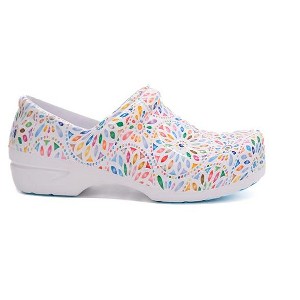 Anywear SR Angel Nursing Clogs for Women and Men - Water-Resistant Non-Slip Work Shoes with Exceptional EVA Cushioning - Kaleidoscope, 6 Women/4 Men - 1 of 4
