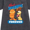 Girls' - Garfield - Best Friends Forever Graphic Short Sleeve Fleece Dress - 2 of 3