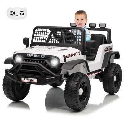 12V Kids Ride On Truck Car, Kids Electric Vehicles Car W/Parent Remote Control, 3 Speeds, Music & Horn, Christmas Gifts for 3-8 Years Kids