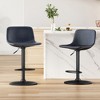AZL1 Life Concept Dining Sets Adjustable Bar Stools Set of 2 with Back Support, Black Bracket for Kitchen Island, Blue, 16.9"*14.2"*33.8" - 2 of 4
