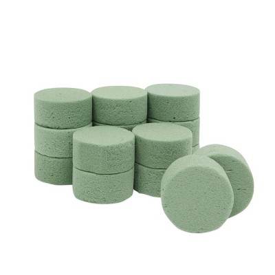 Bright Creations 15 Piece Dry Floral Foam Round for Artificial Flowers, Craft Supplies (3.25 x 1.5 in)