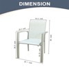 GDFStudio Paul Outdoor Stackable Textilene and Metal Dining Chairs (Set of 2) - 4 of 4