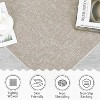 Textured Area Rug, Washable and Stain Resistant, Contemporary Farmhouse Carpet, Low Pile Accent, Non-Slip Front Door Mat for Living Room - 2 of 4