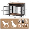 39.4" Dog Crate for Medium & Large Breed, Dog Kennel Furniture, Wooden End Table Pet Cage - 2 of 4